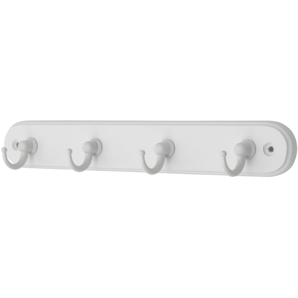 Headbourne White 4 Hook Coat Rail Image 1