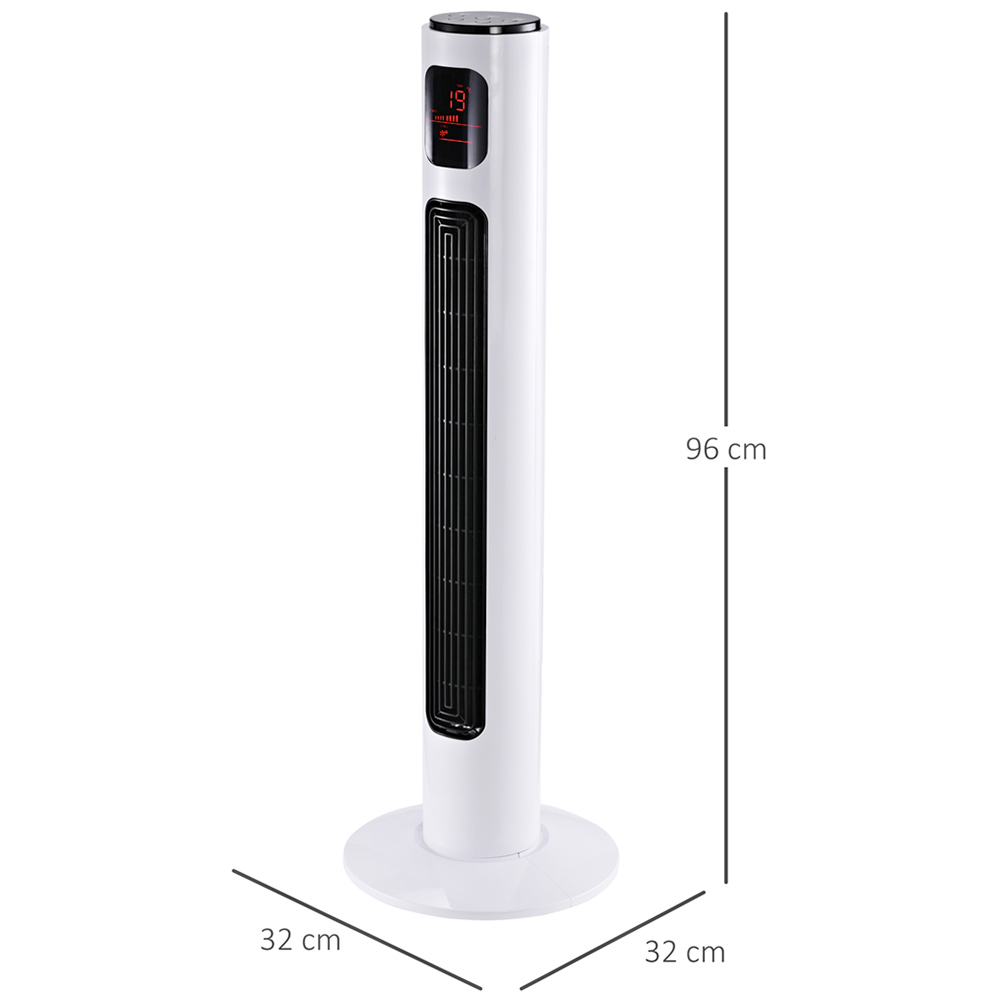 HOMCOM White Tower Fan 38 inch Image 6