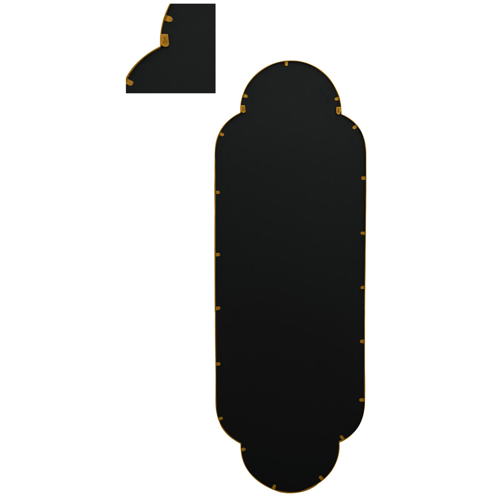 MirrorOutlet The Duplici Gold Metal Double Arched Oval Outdoor Garden Wall Mirror 170 x 59cm Image 4