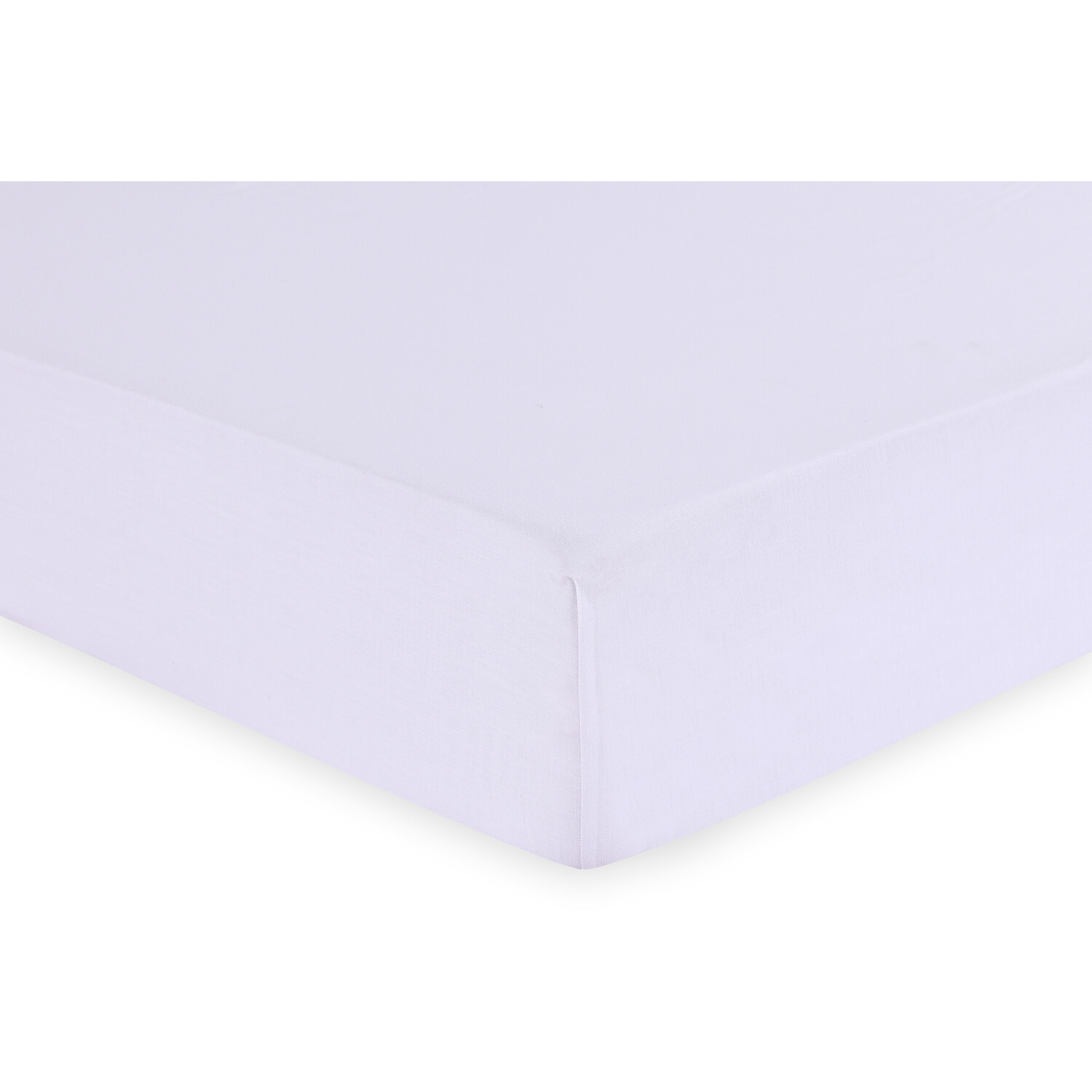 My Home Polycotton Valance Bed Sheet - White / Double Image 2