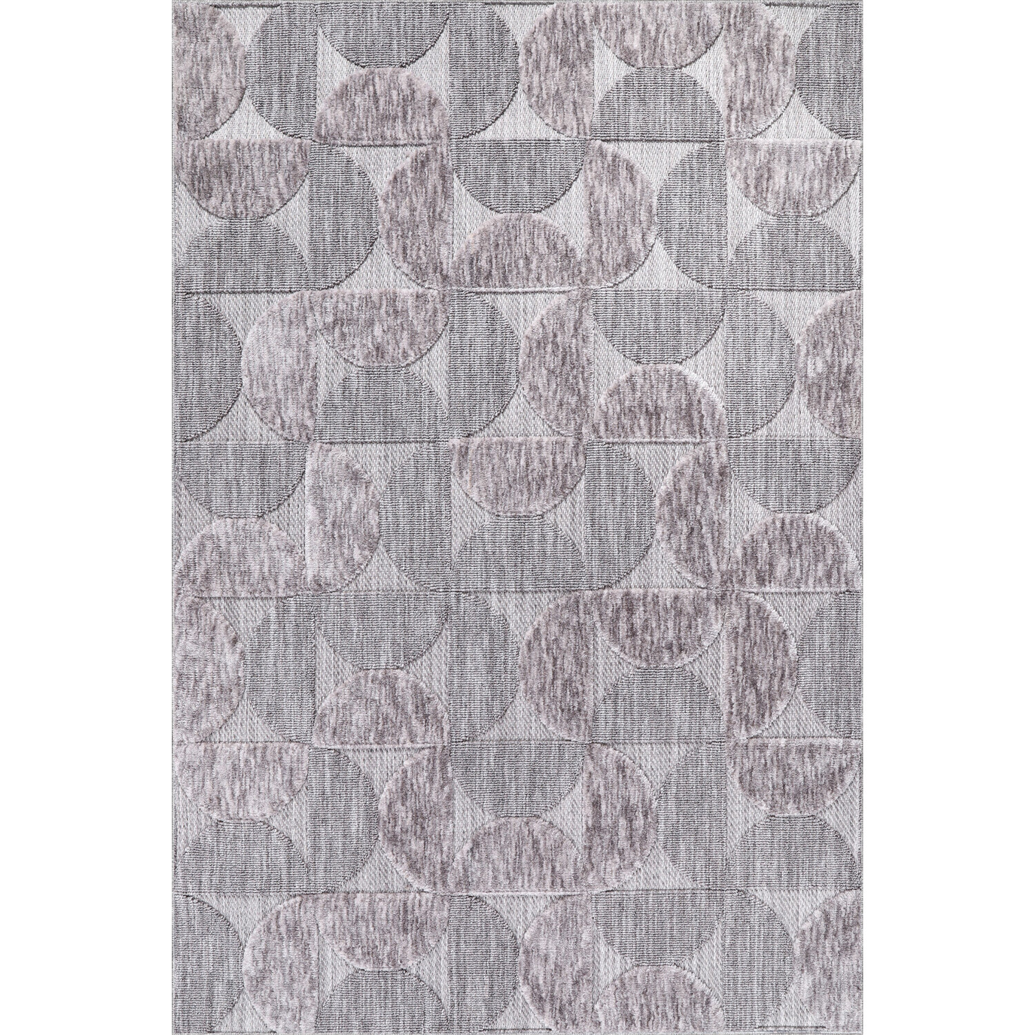 Broadway Demi Moon Rug  - Grey / 120cm Image 1