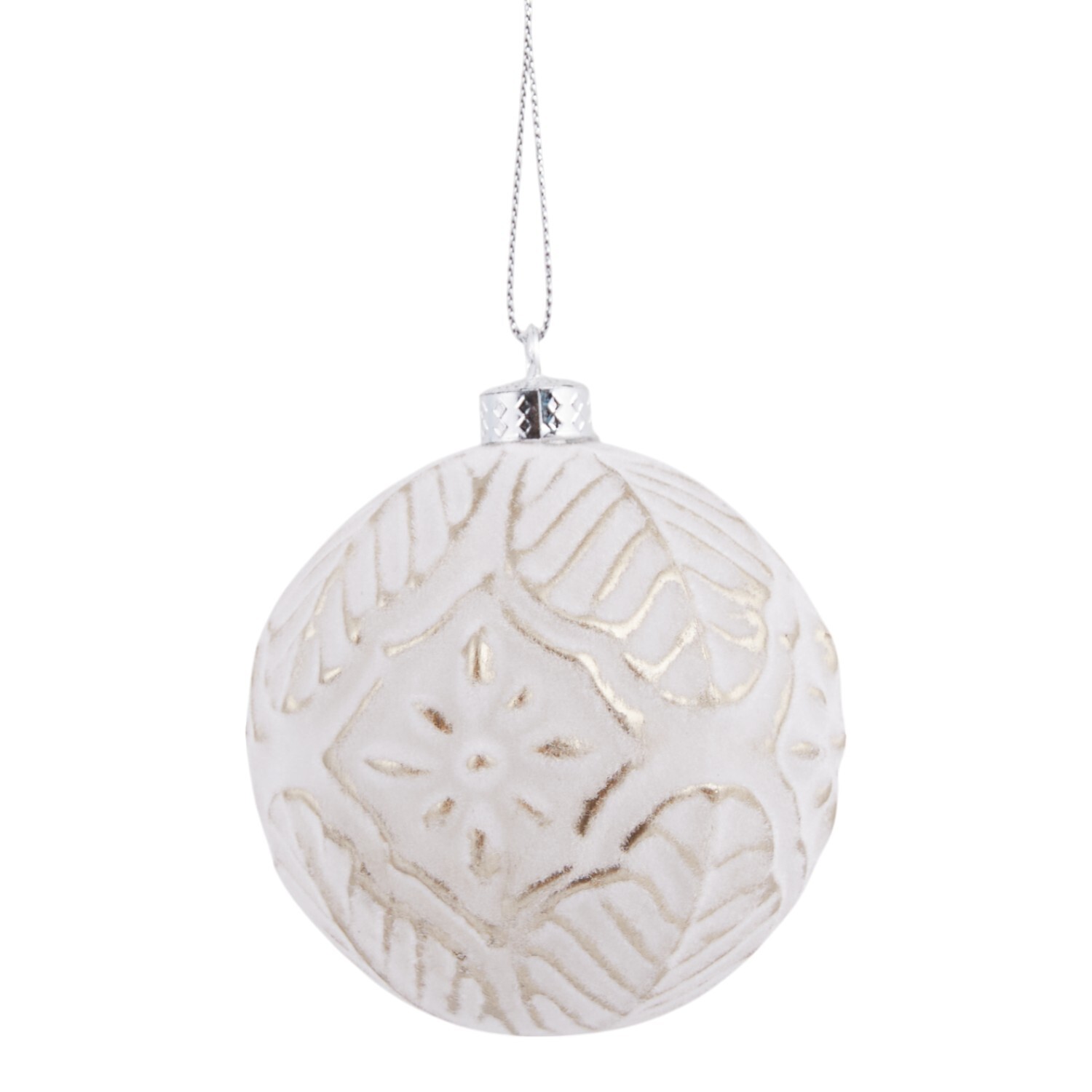 Pack of 6 Antique Baubles White Image 3