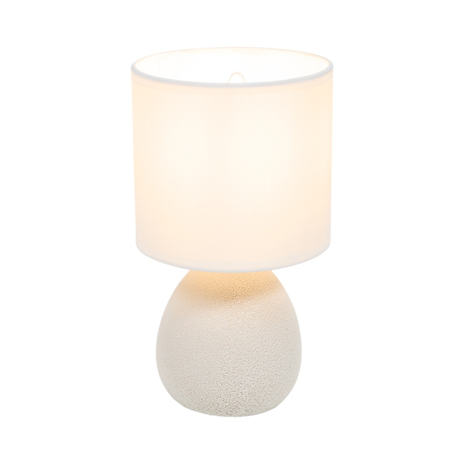 Pack of 2 Stone Effect Table Lamps White Image 3