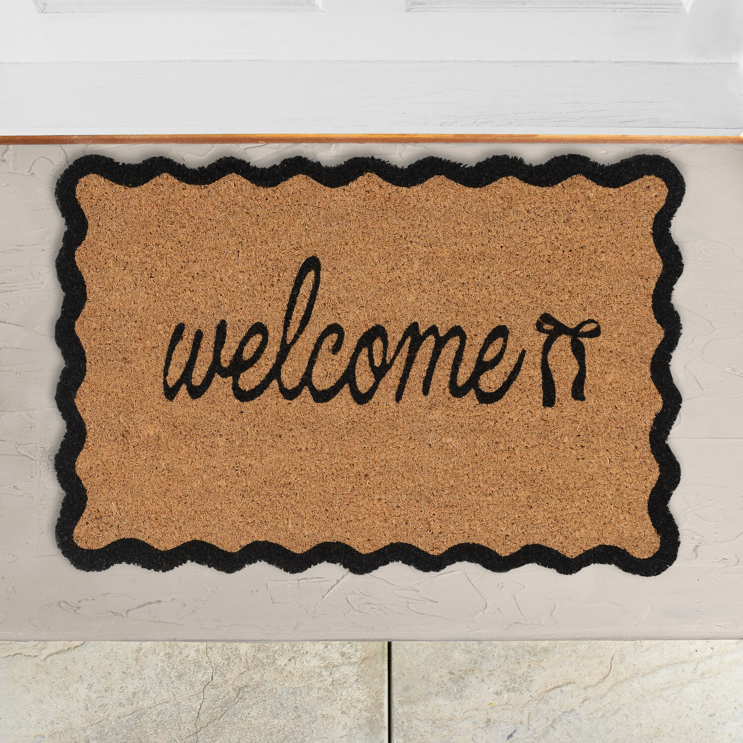 Printed Wave or Bow Coir Mat Image 4