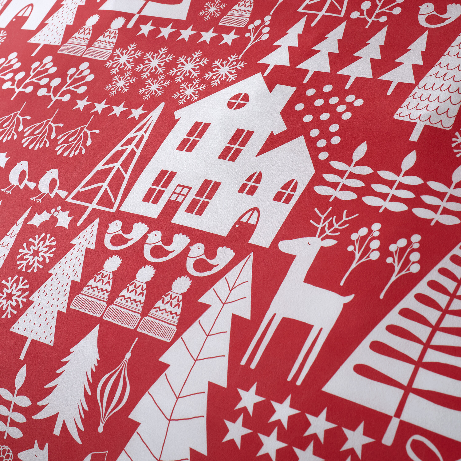 Christmas Houses Duvet Set - Red / King Image 5