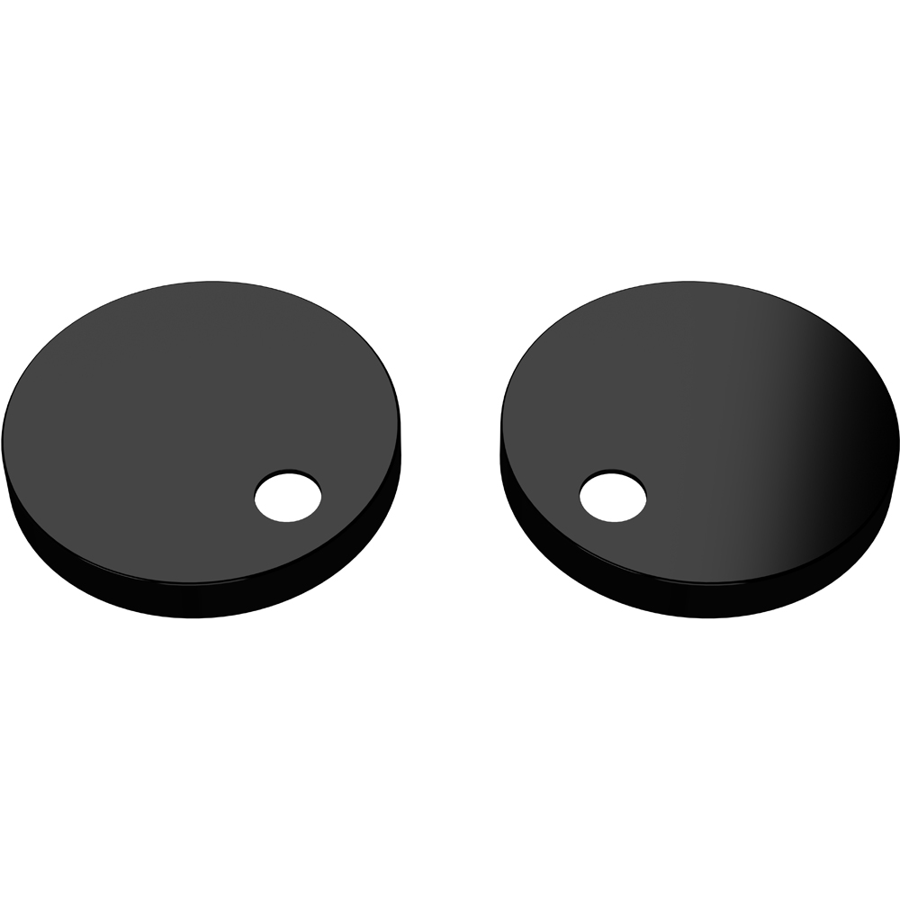nuie Matt Black Toilet Seat Cover Cap 2 Pack Image 1