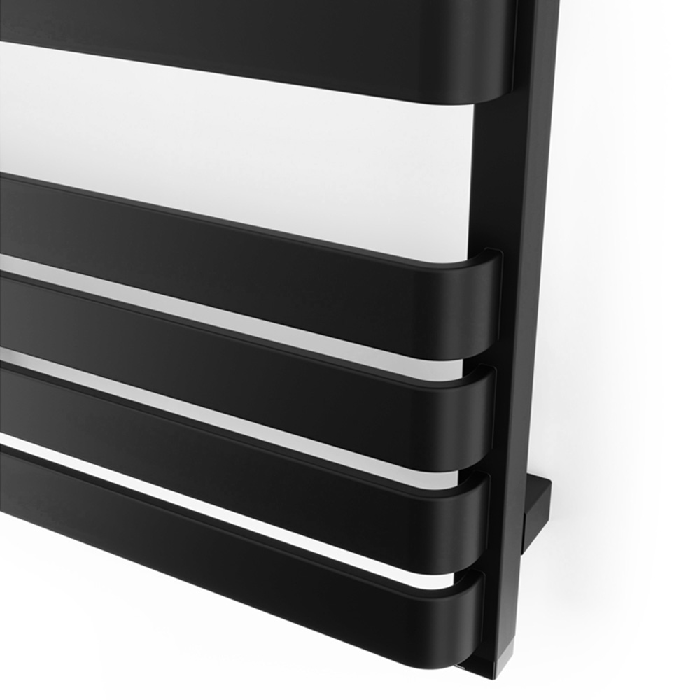 Terma Warp T One Soft Matt Black Electric Towel Rail 1110 x 500mm Image 5