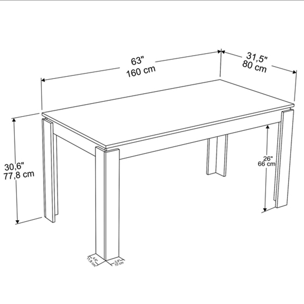 Decorotika Manhattan 6 Seater Dining Table Oak Image 8