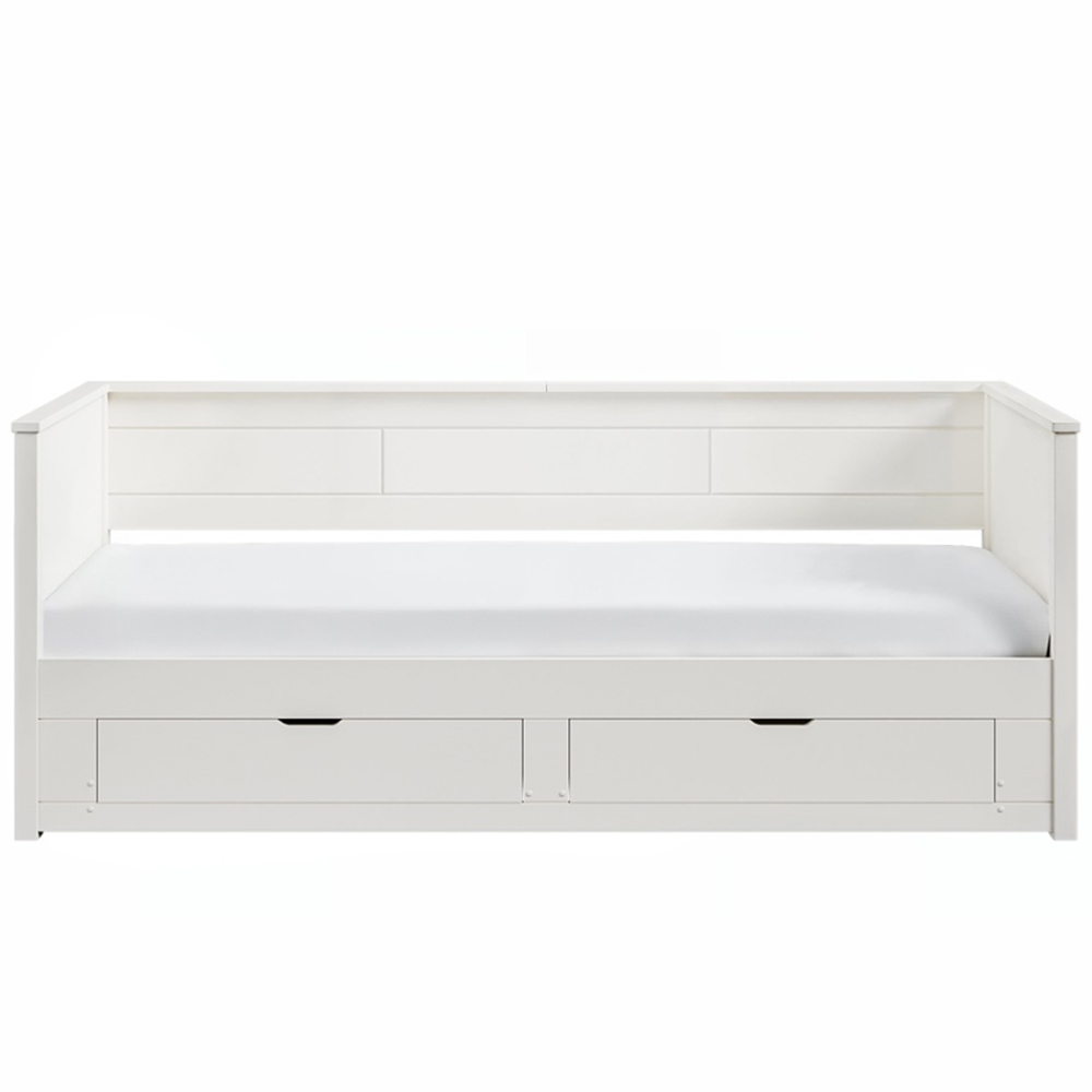 Noomi Iris 2 Drawer White Daybed with Trundle Image 3