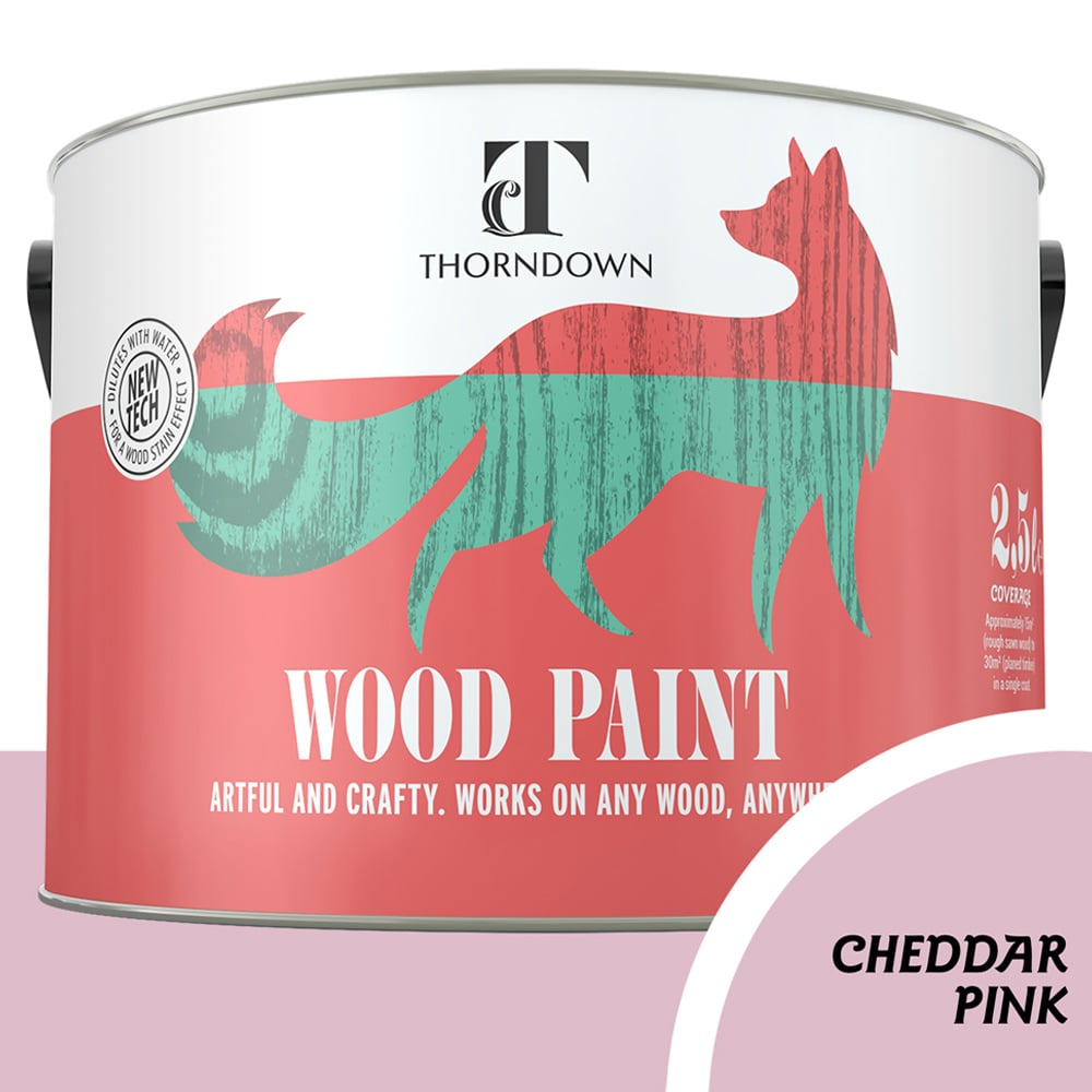 Thorndown Cheddar Pink Satin Wood Paint 2.5L Image 4