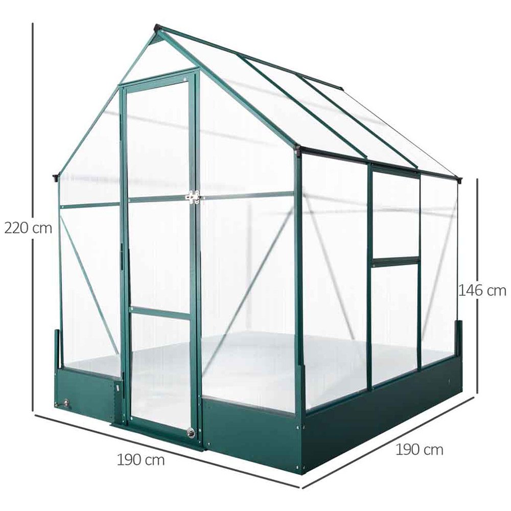 Outsunny Walk-in Greenhouse 6 x 6ft Image 9