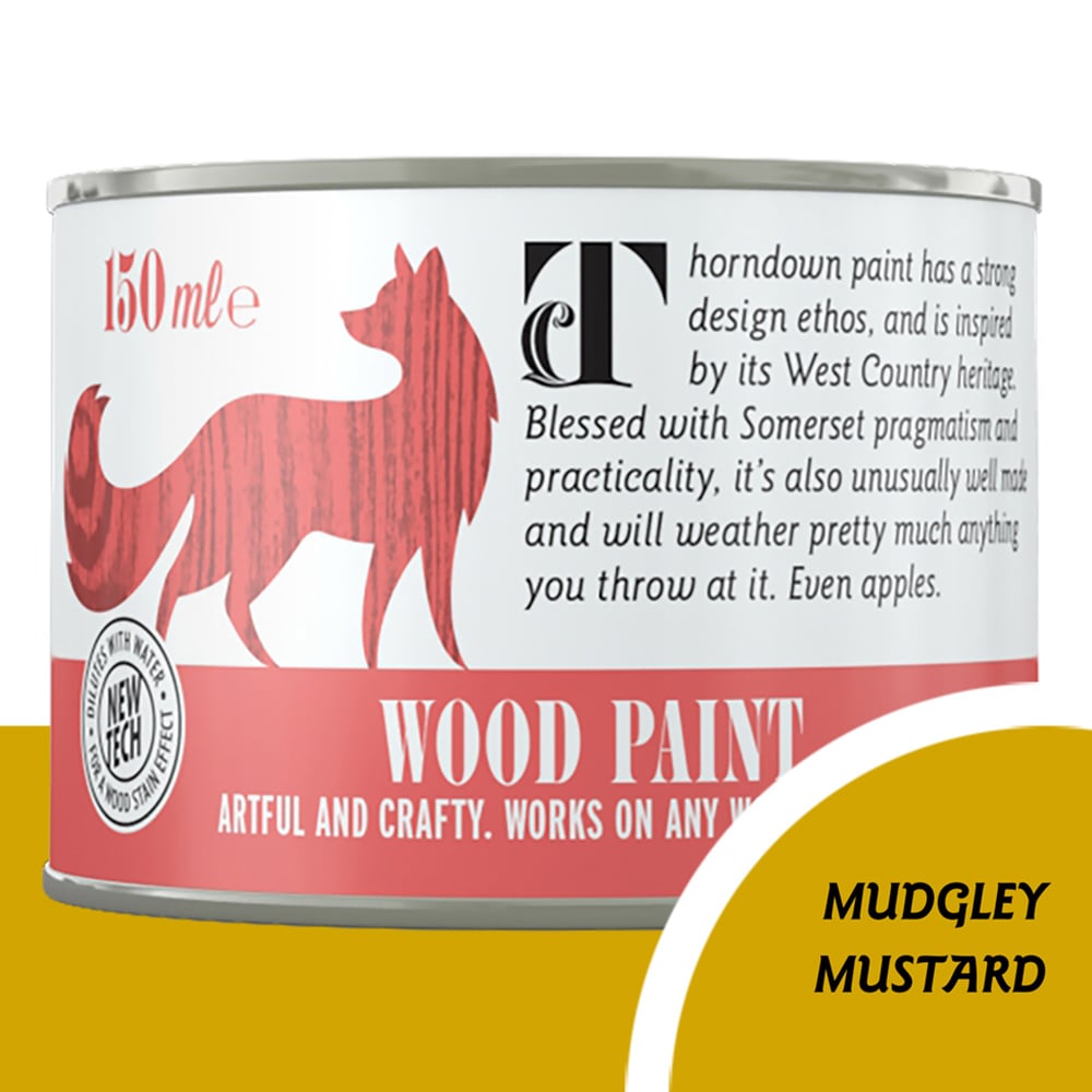 Thorndown Mudgley Mustard Satin Wood Paint 150ml Image 4