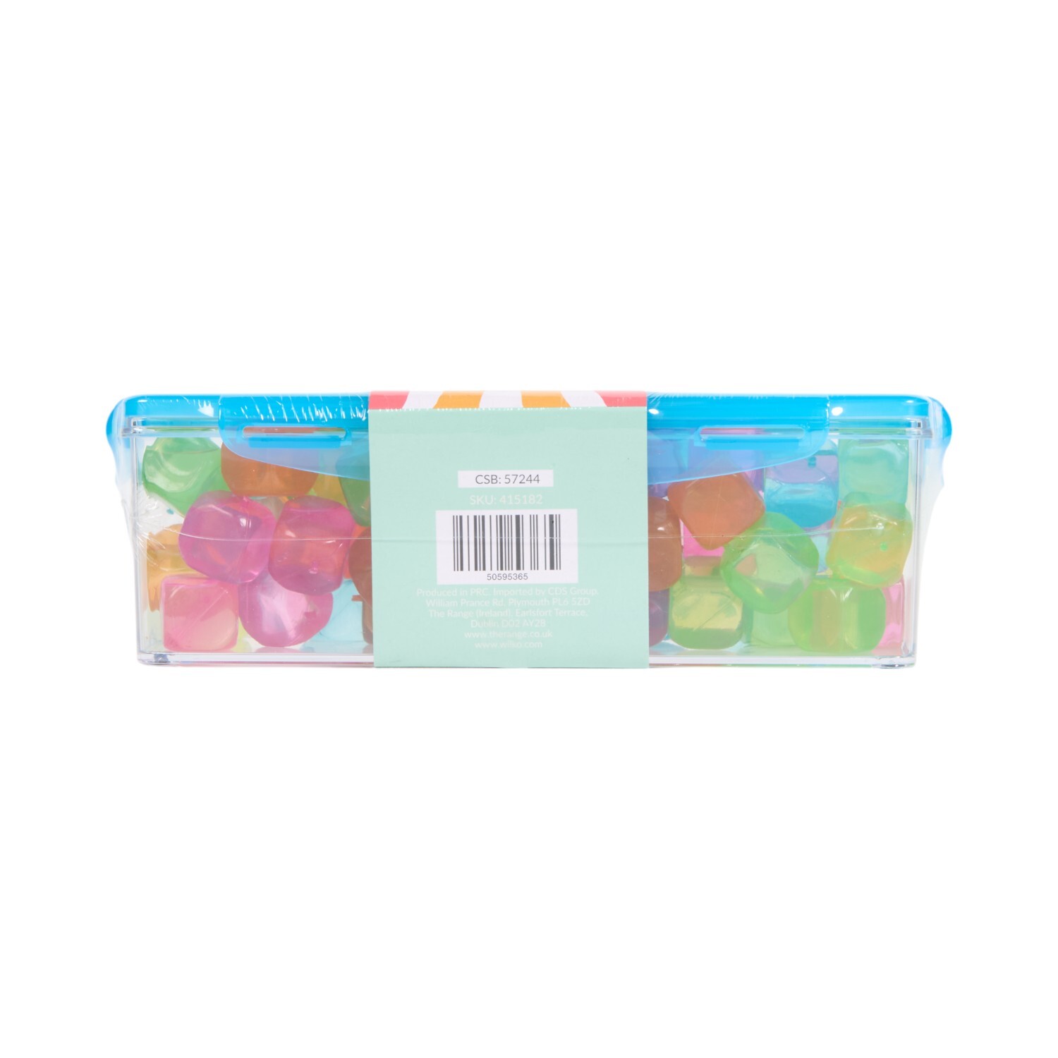 Pack of 60 Reusable Ice Cubes in Acrylic Box Multicolour Image 3
