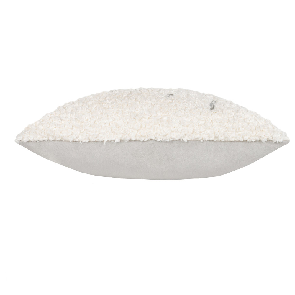 furn. White Christmas Together Snow Angels Boucle Cushion Image 4