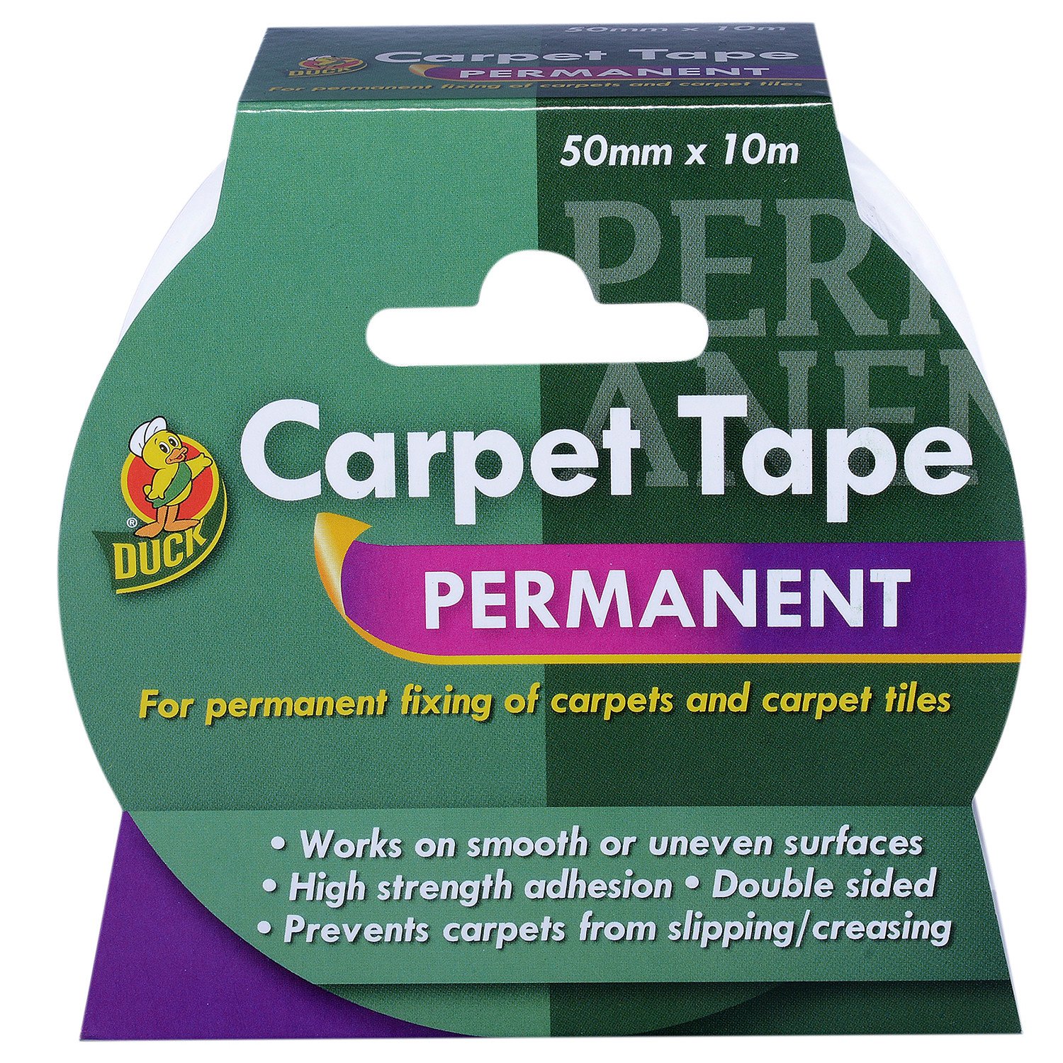 Duck 50mm x 10m Permanent Carpet Tape Image 1