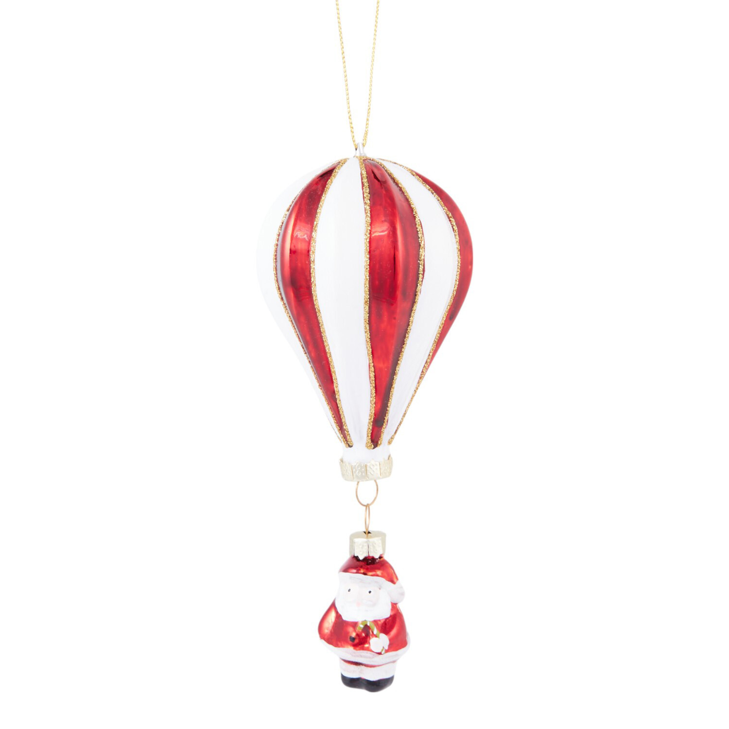 Santa's Hot Air Balloon Decoration Red Image 2