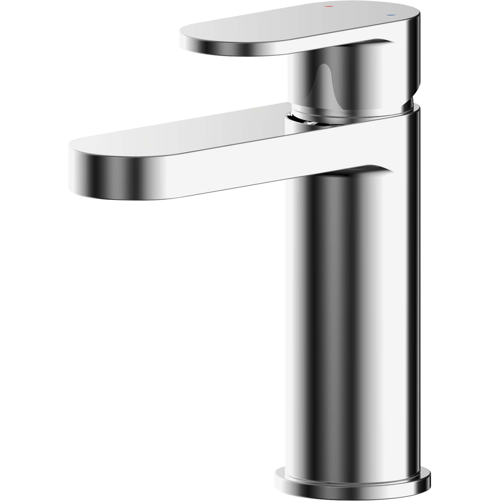 nuie Chrome Mono Basin Mixer with Push Button Waste Image 1
