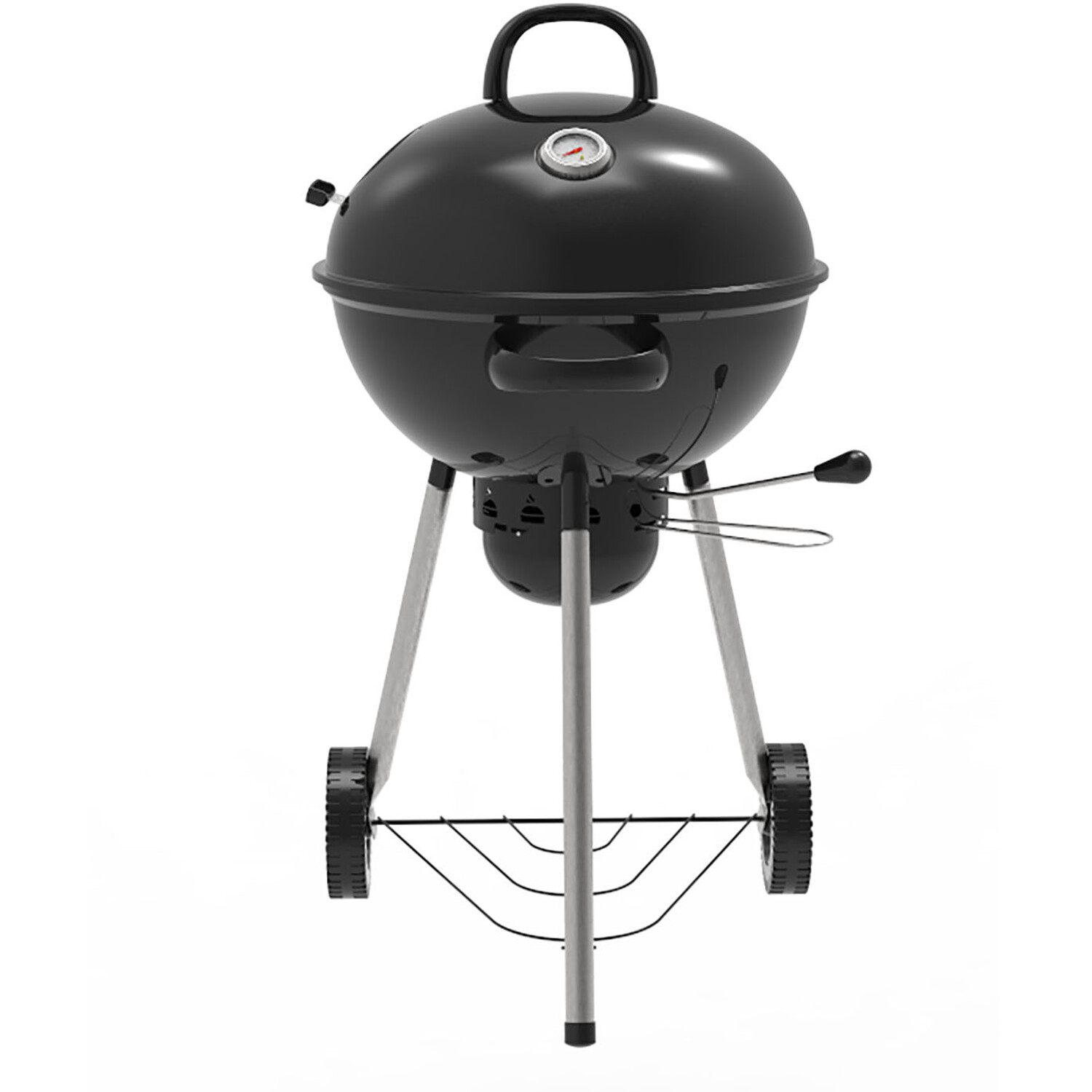 Memphis Kettle BBQ Pizza Ring and Stone - Black Image 4