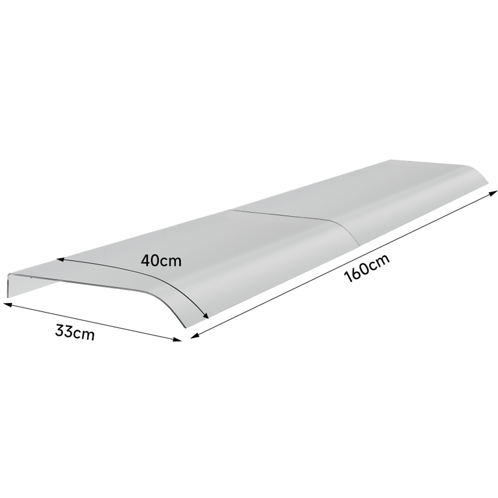 Living and Home Arched Frosted Awning Canopy 1.6m Image 9