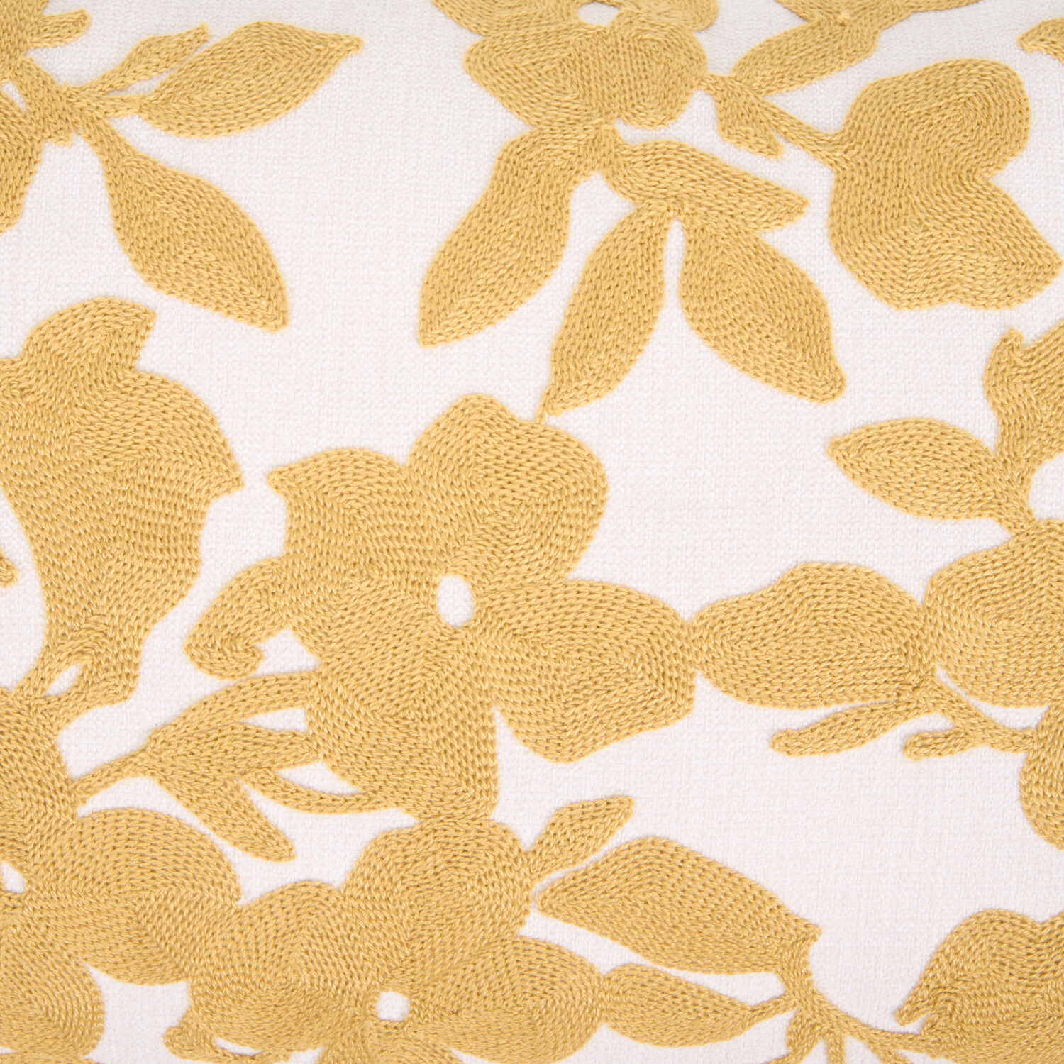 Astbury Floral Cushion White and Mustard Image 3