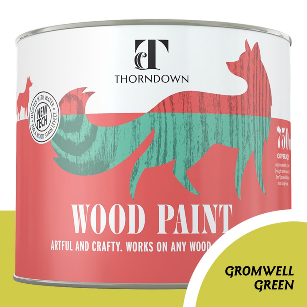 Thorndown Gromwell Green Satin Wood Paint 750ml Image 4