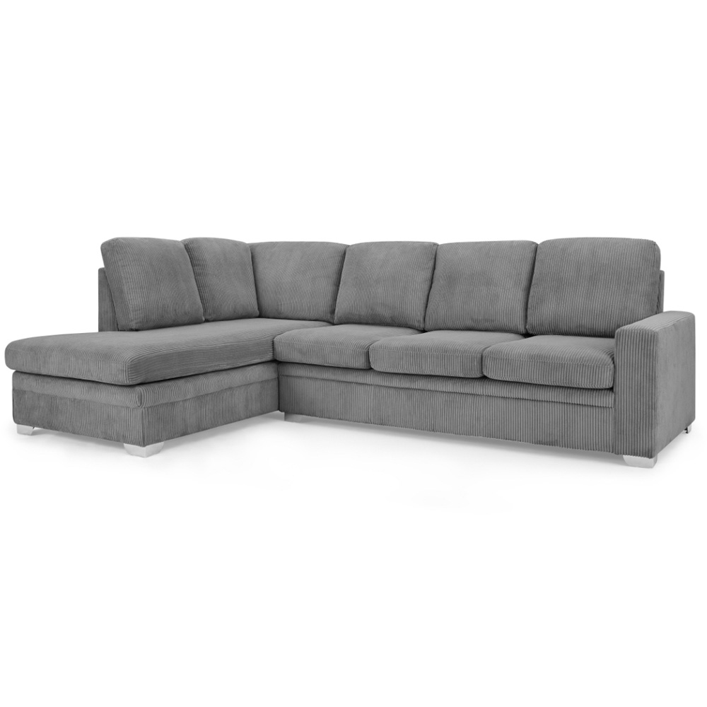 Home Detail Alcott 6 Seater Grey Jumbo Cord Fabric Left Hand Corner Sofa Image 2