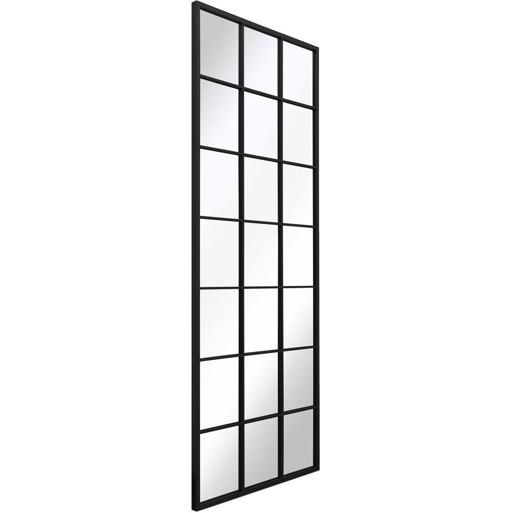 MirrorOutlet The Genestra Black Modern Window Garden Wall Mirror 200 x 80cm Image 3