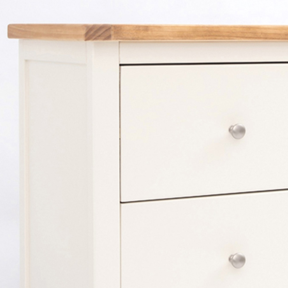 Cabinet Bits Castelli 6 Drawer White Chrome Knob Chest of Drawers Image 5