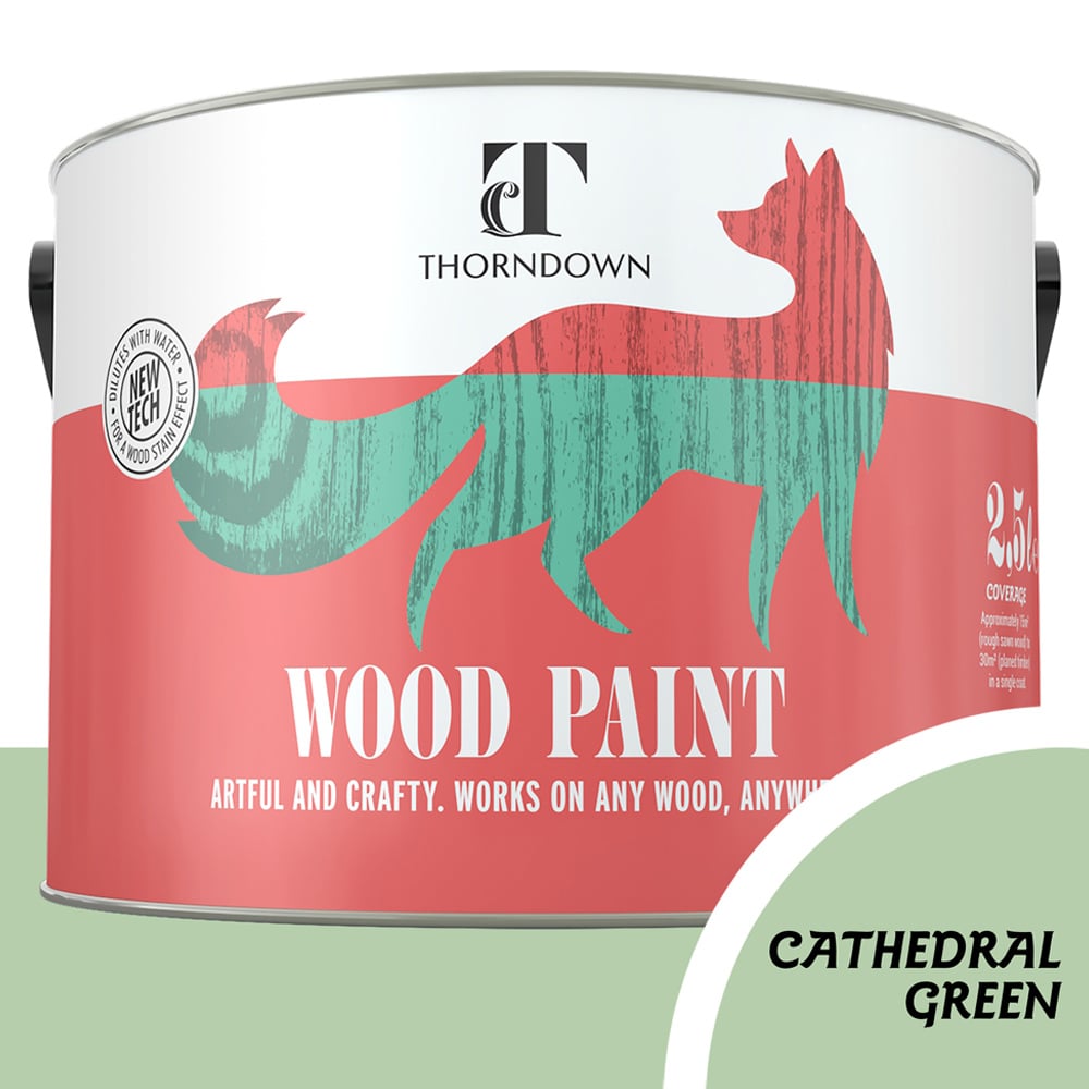 Thorndown Cathedral Green Satin Wood Paint 2.5L Image 4