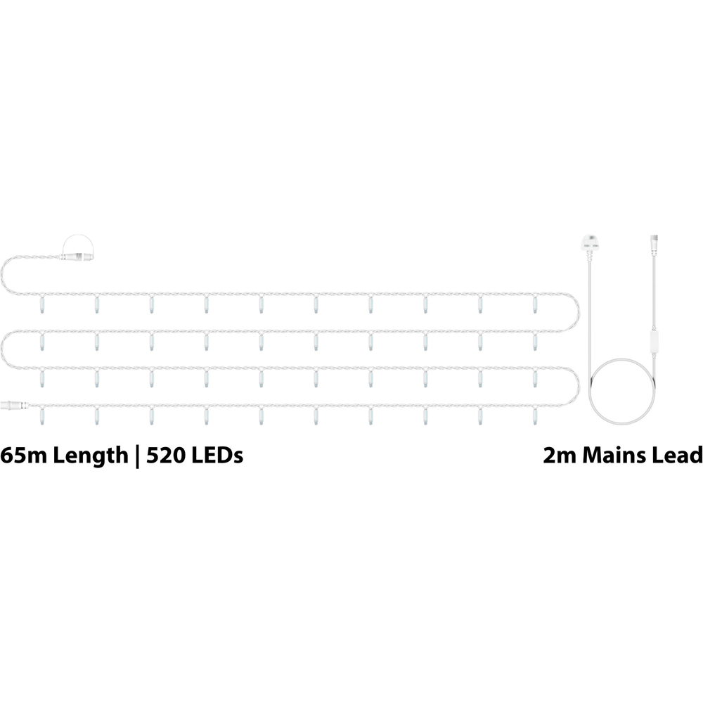 Eagle Connect Warm White LED White String Light 65m Image 8