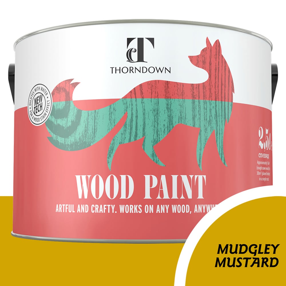 Thorndown Mudgley Mustard Satin Wood Paint 2.5L Image 4