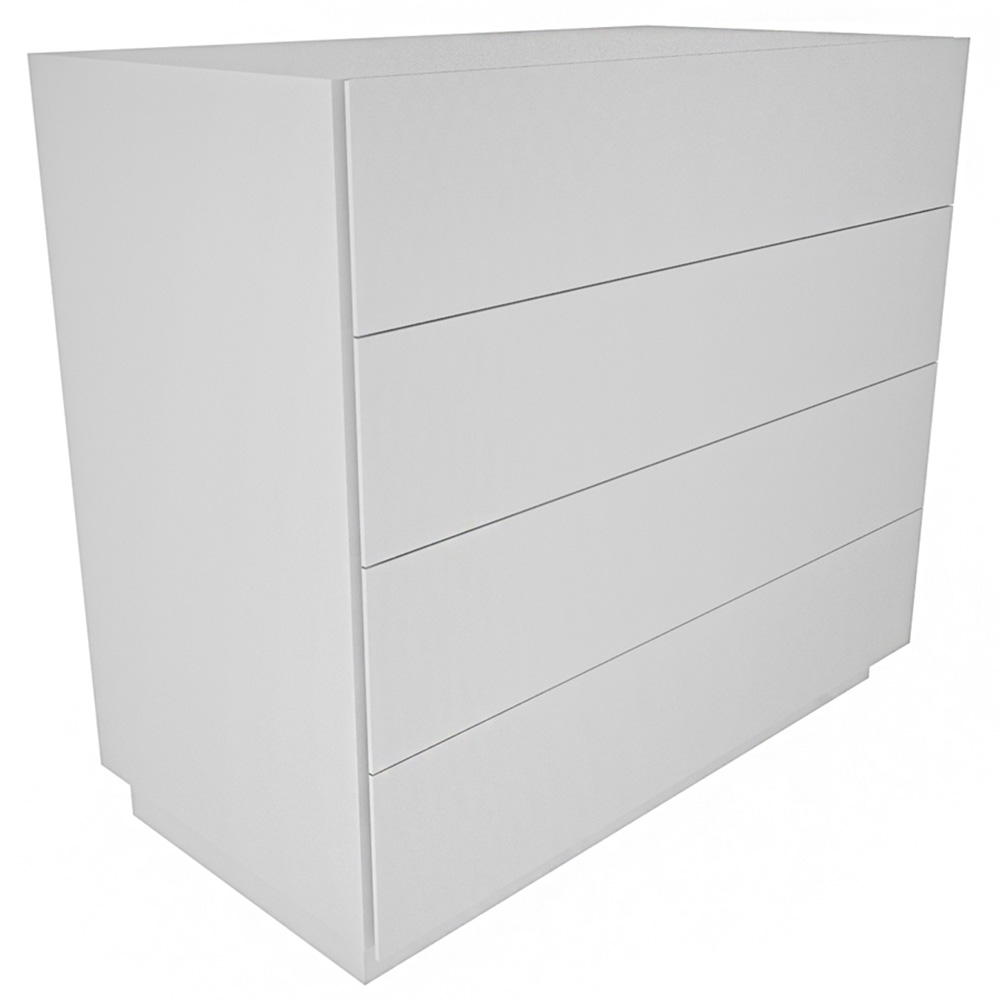 Decorotika Lines 4 Drawer White Chest of Drawers Image 2