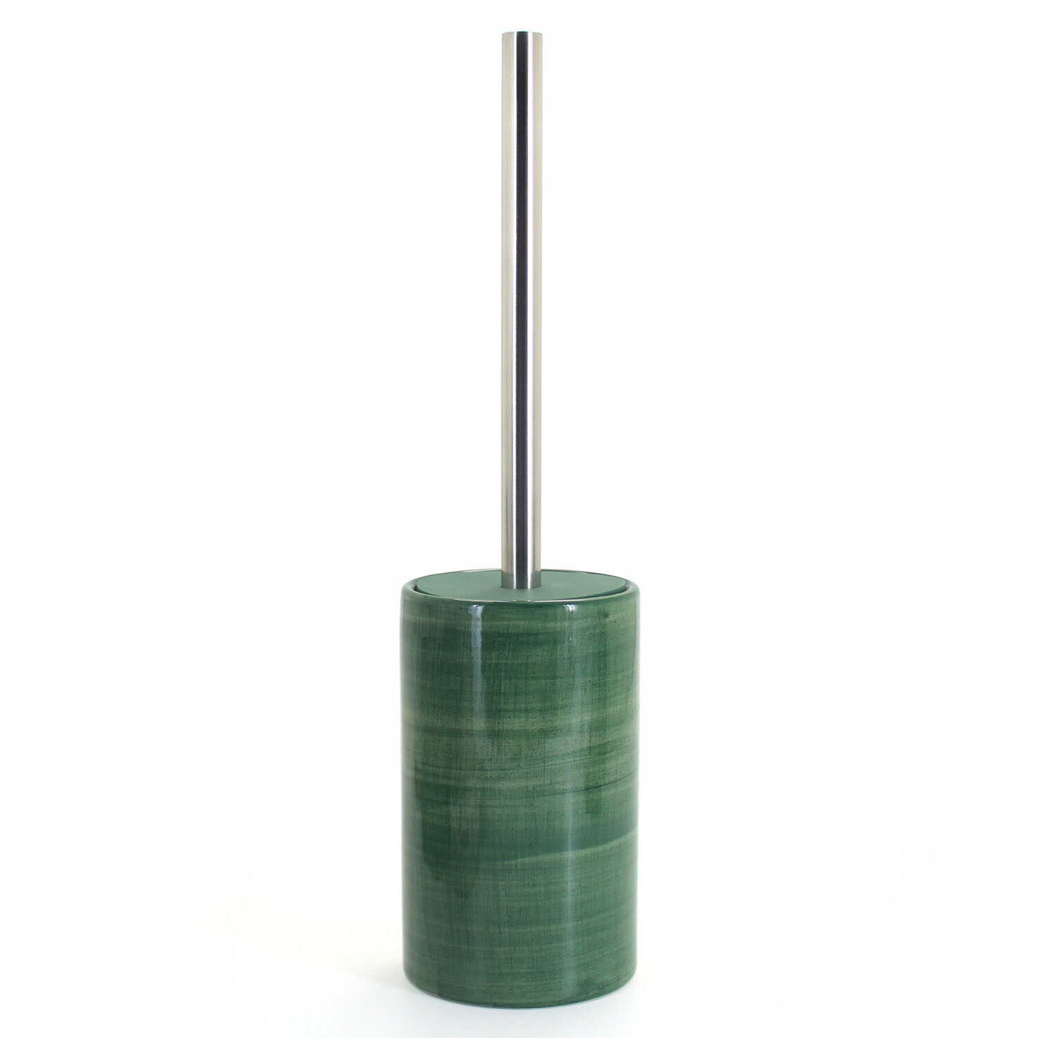 Ceramic Glaze Toilet Brush Holder - Green Image 2