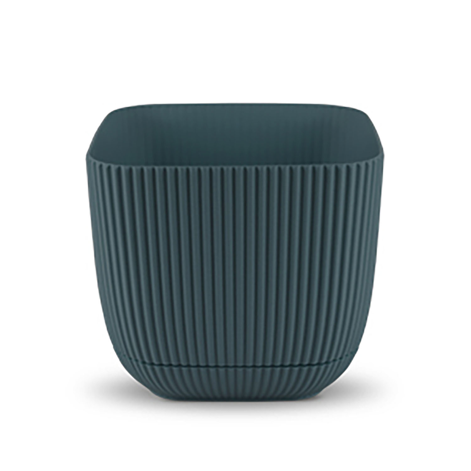 Coral Square Plant Pot - Navy / 15cm Image