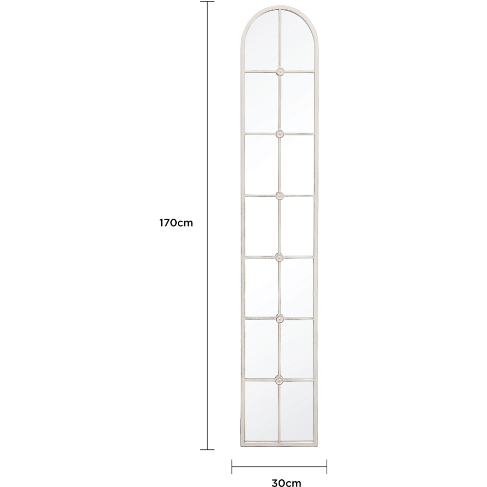 Charles Bentley San Marino Antique White Arched Wall Mirror Image 8