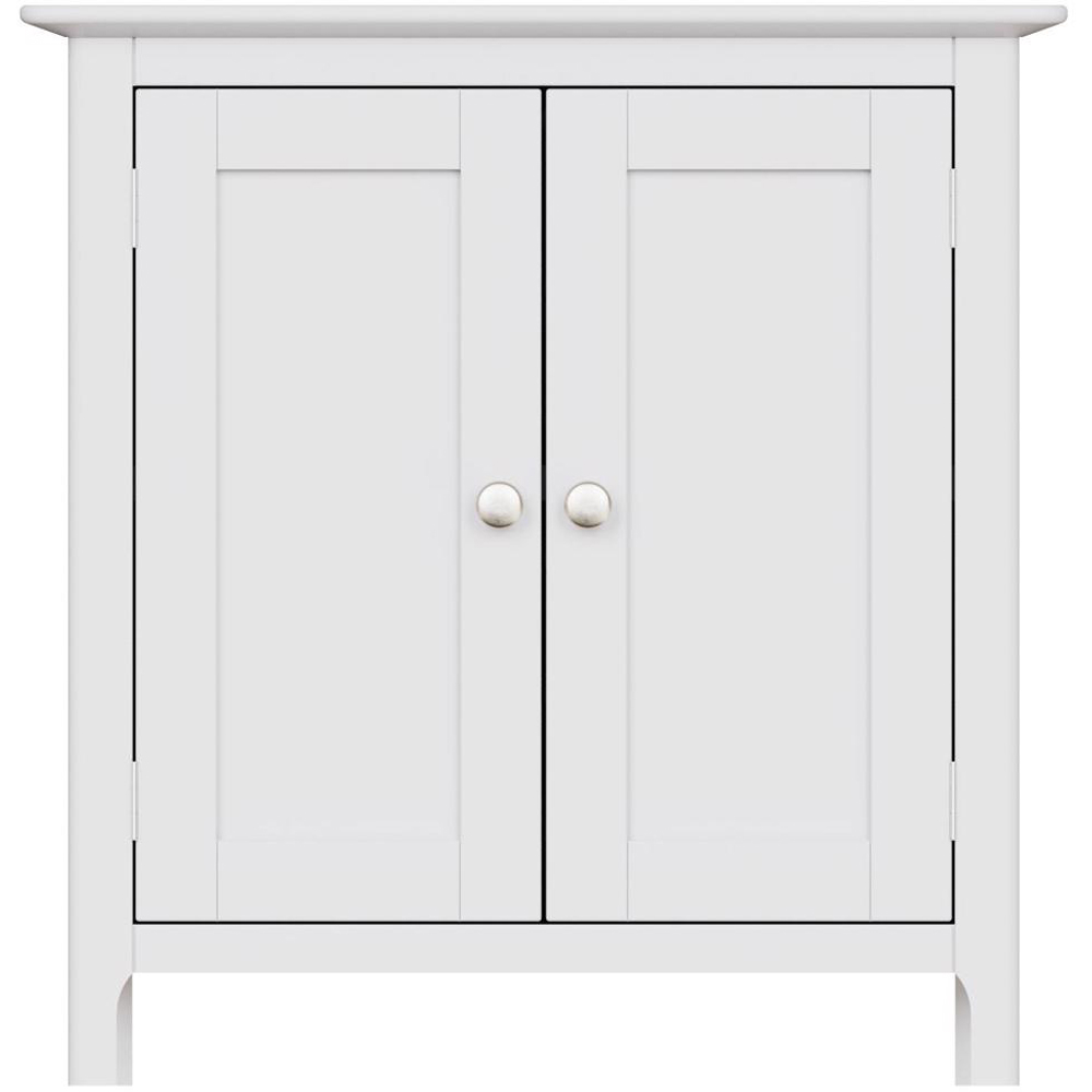 FWStyle Palma 2 Door White Ready Assembled Compact Sideboard Image 3