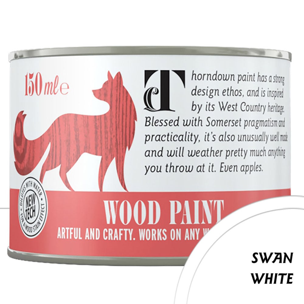 Thorndown Swan White Satin Wood Paint 150ml Image 4