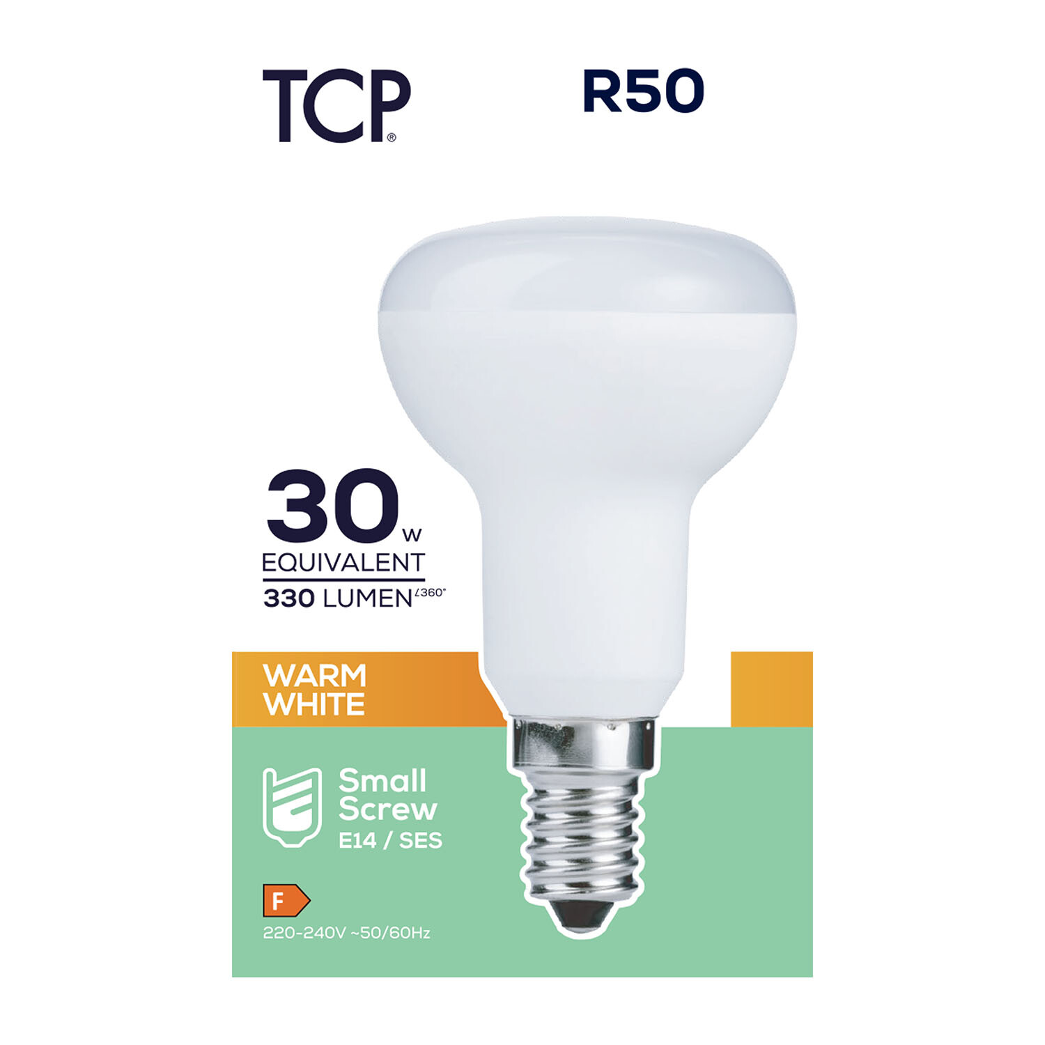 TCP LED R50 330L E14 Warm White Bulb - Warm White Image 2