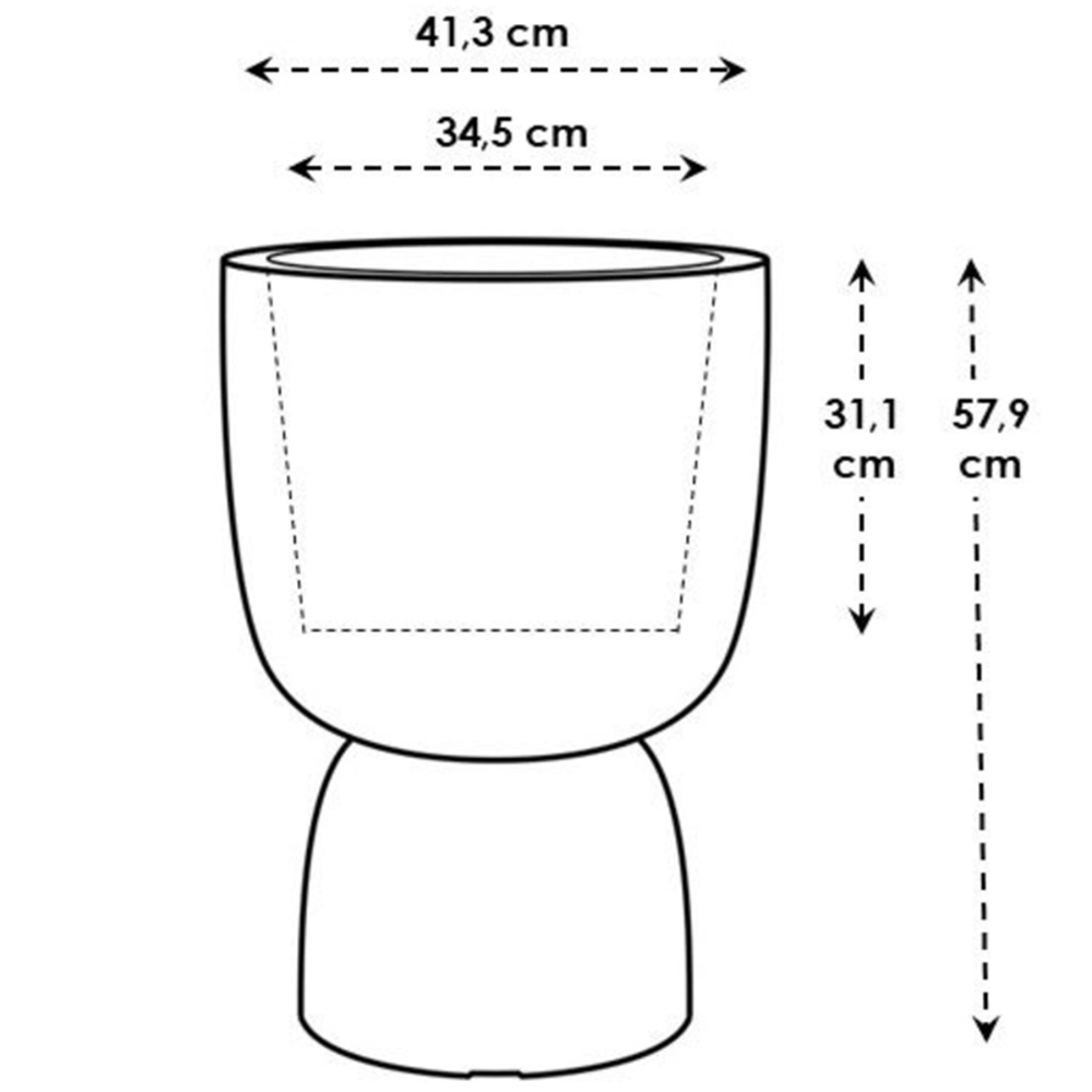 elho Amber Caramel Coupe Plastic Plant Pot 41cm Image 8