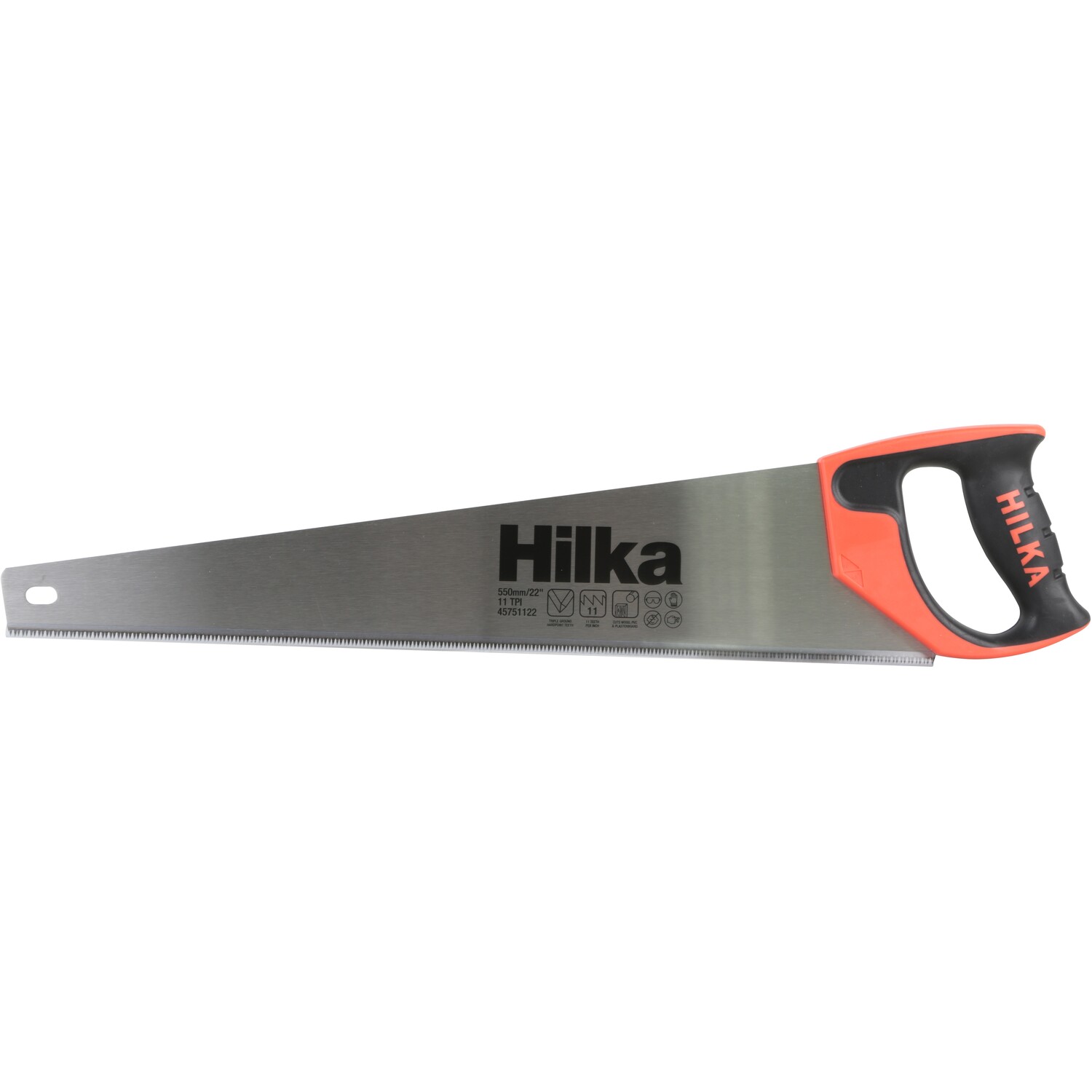 Hilka 11 TPI Soft Grip Handsaw Silver Image 2