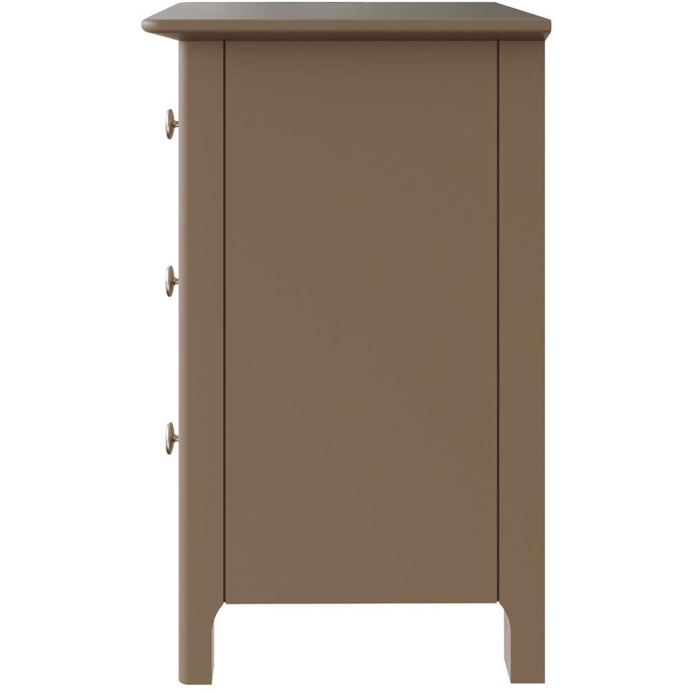 FWStyle Palma 3 Drawer Putty Ready Assembled Bedside Chest Image 5