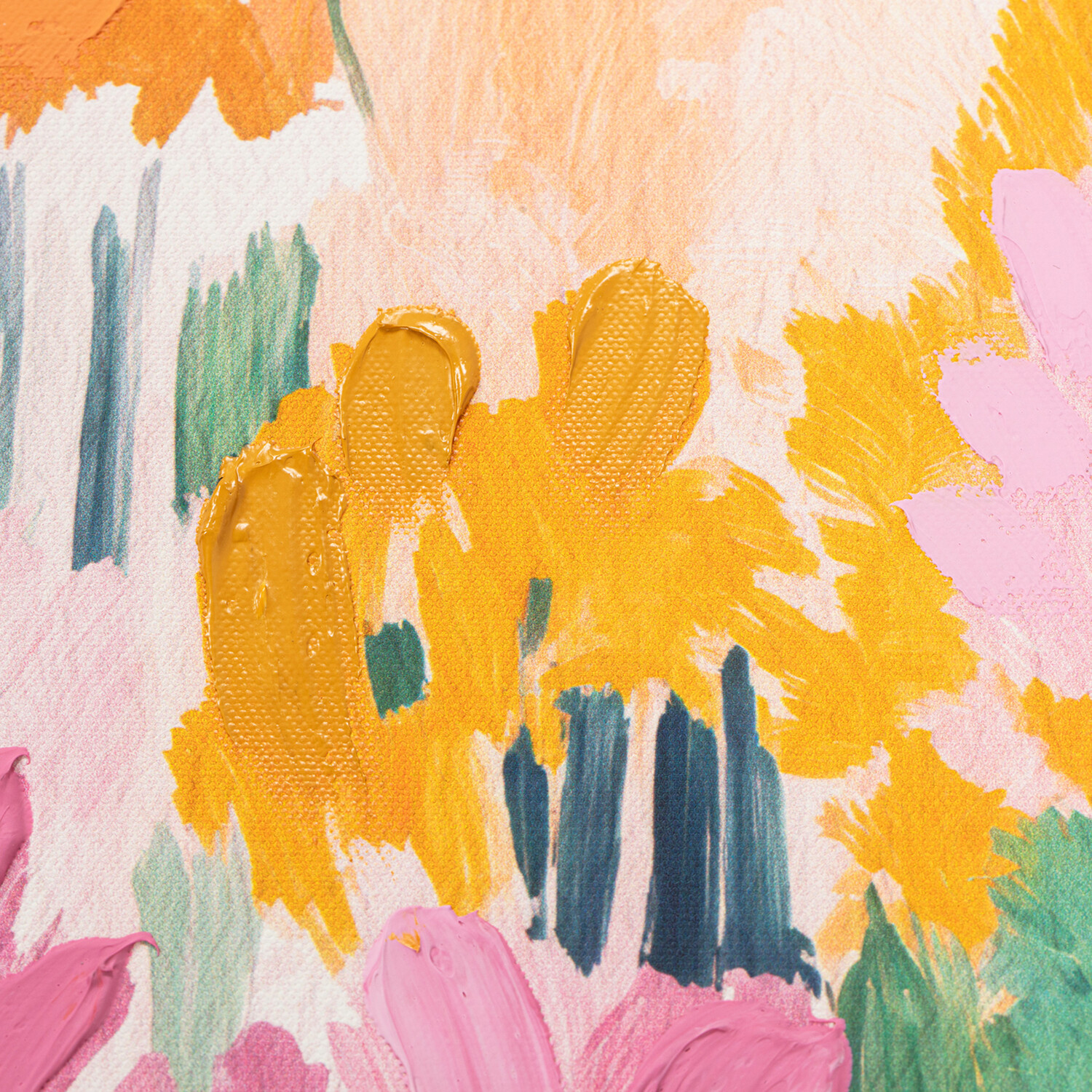 Colourful Abstract Woodland Canvas Image 3