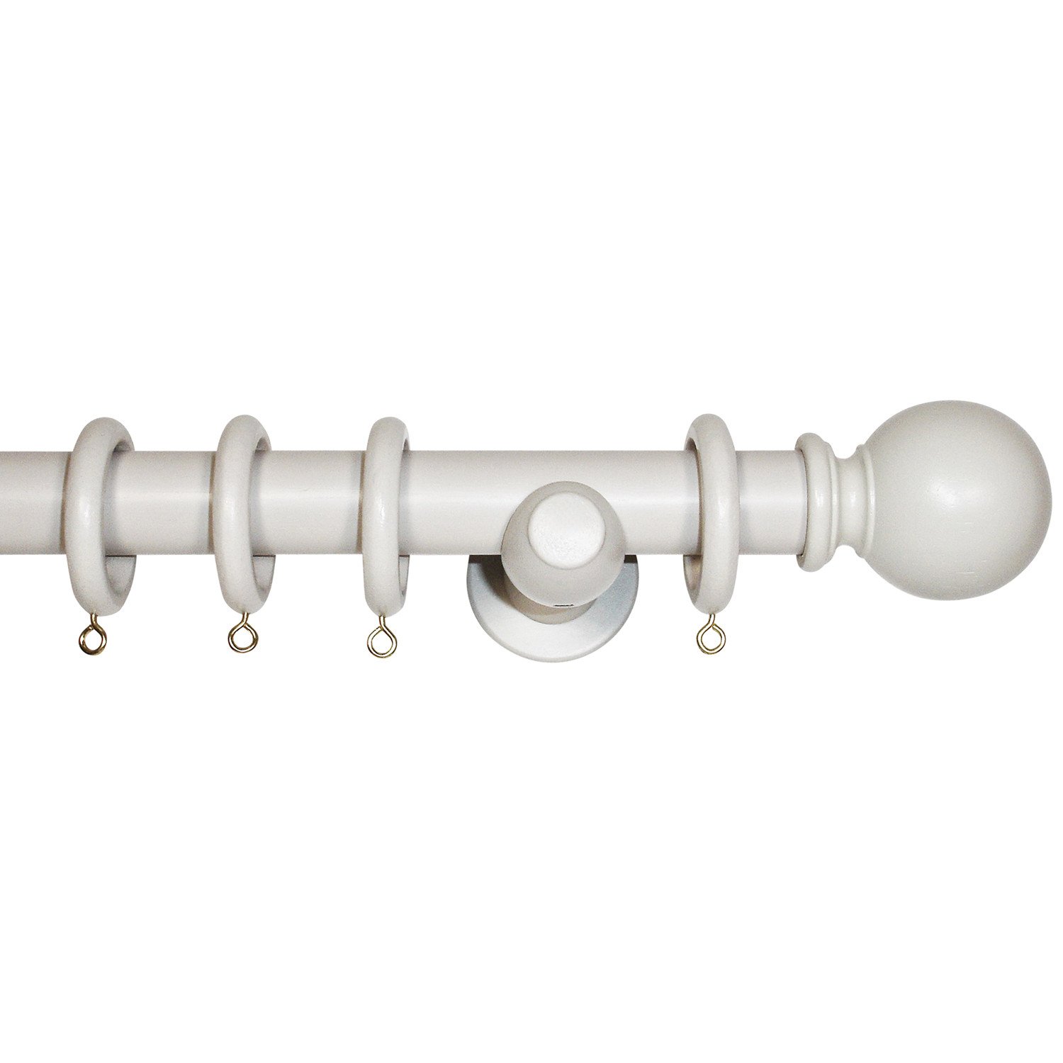 Richmond Curtain Pole - Light Grey - Light Grey / 180cm Image 1