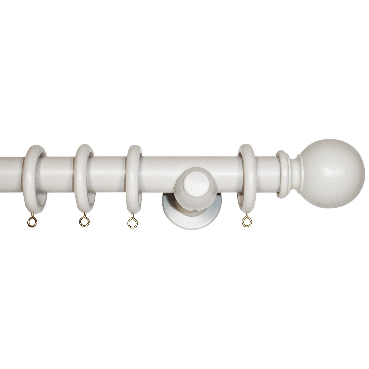 Richmond Curtain Pole - Light Grey - Light Grey / 180cm Image 2