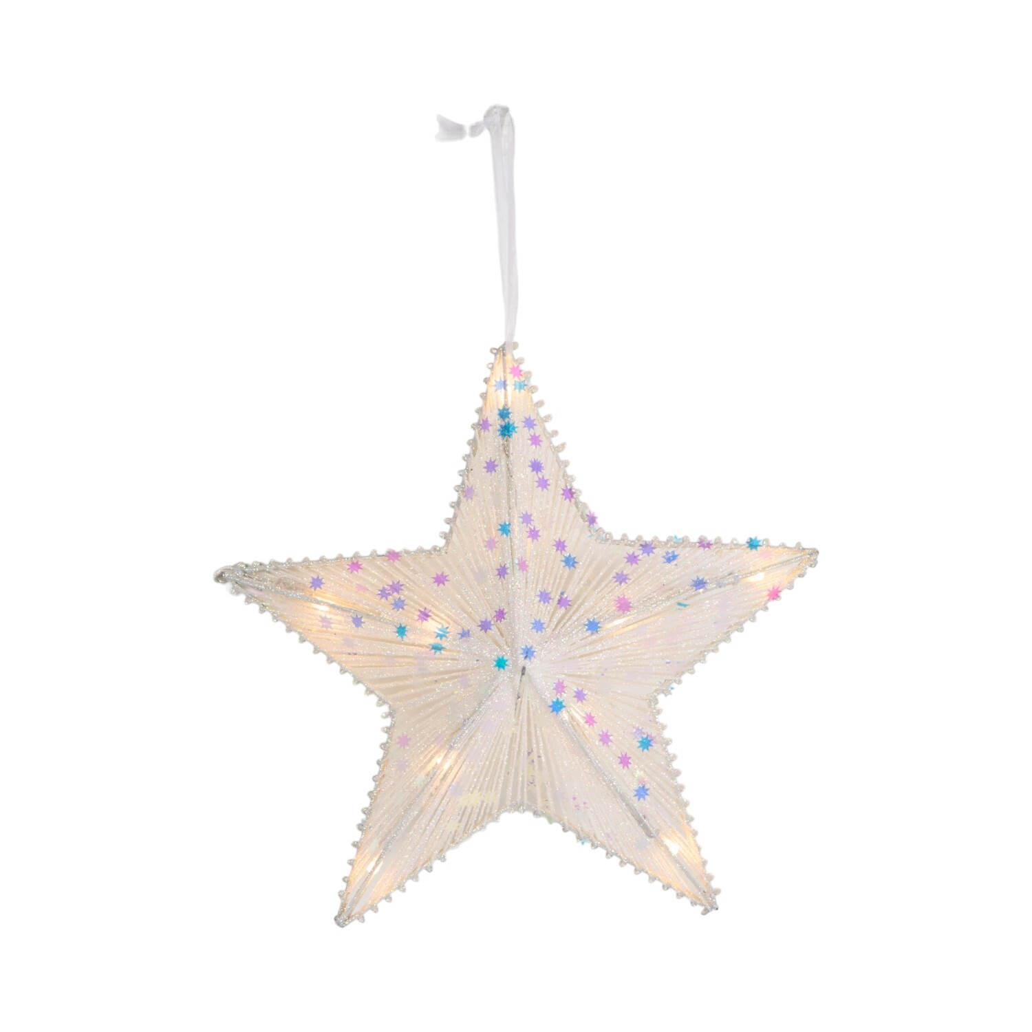 Sequin StarSilver and White Image 3