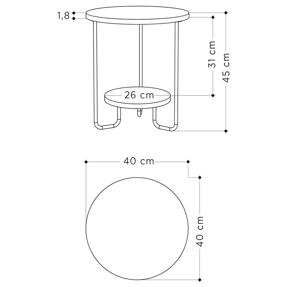 FWStyle Corro 2 Tier Ash Green Side Table Image 6