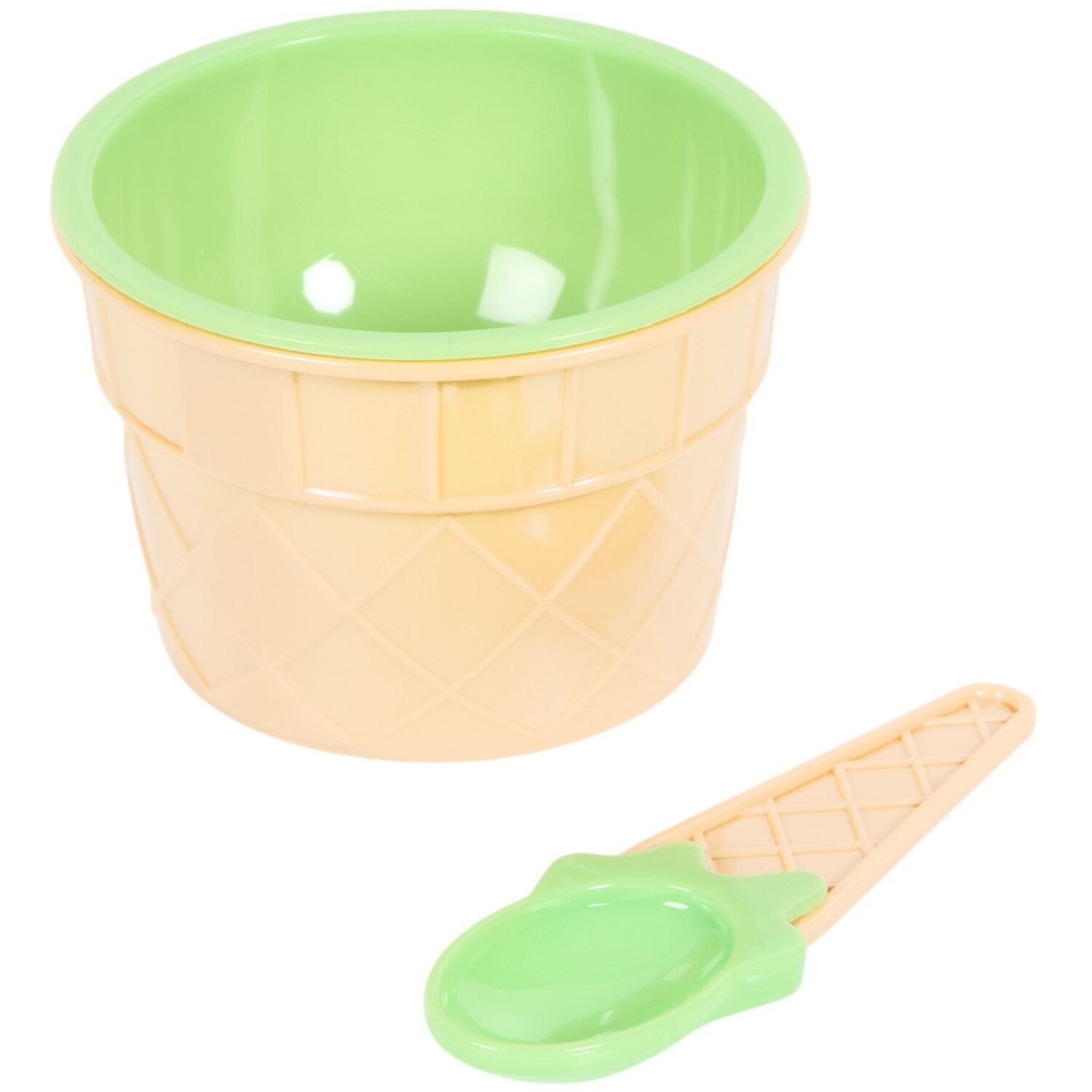 Set of 4 Ice Cream Bowls with Spoons Multicolour Image 3