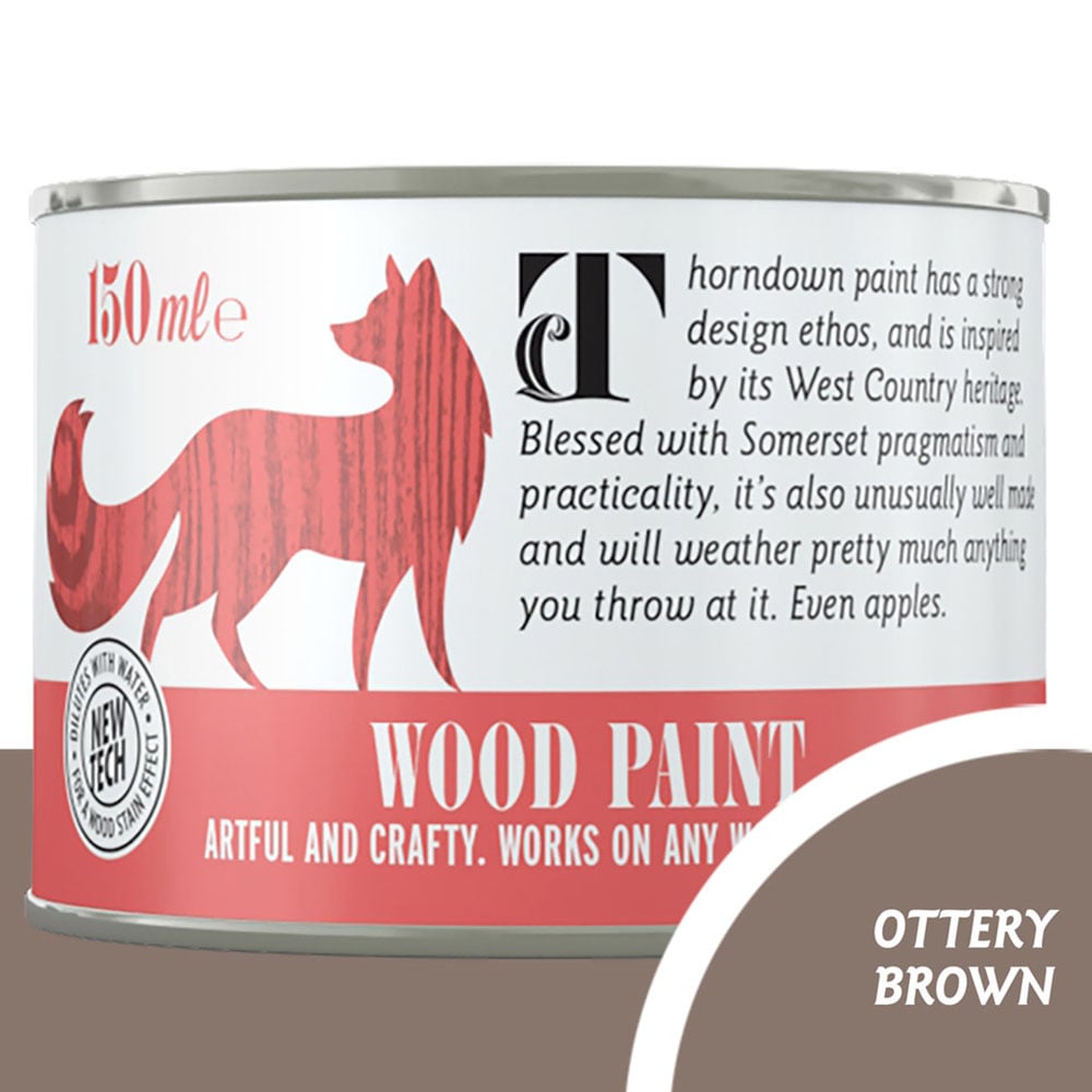 Thorndown Ottery Brown Satin Wood Paint 150ml Image 4
