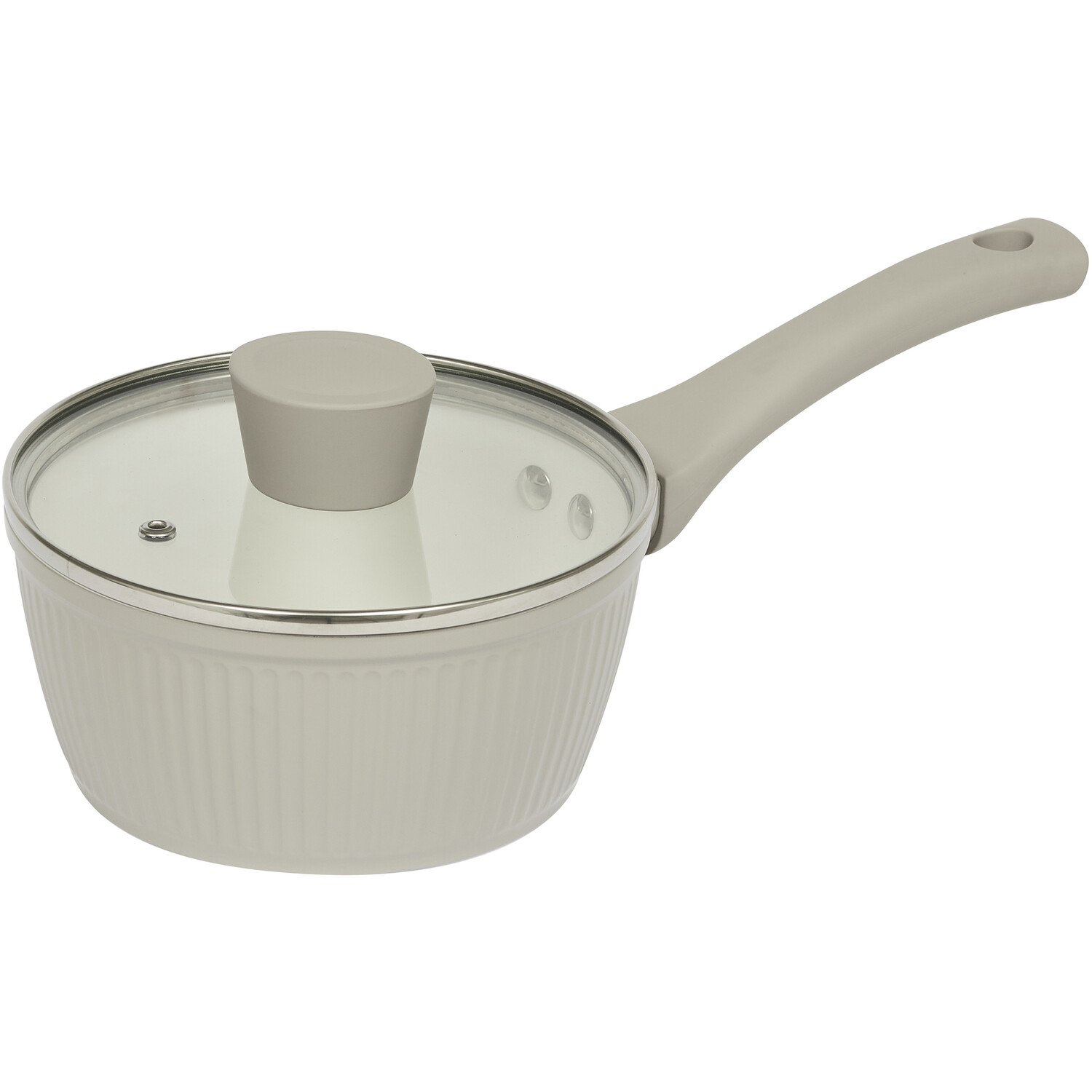 Haden 3 Piece Ribbed Cookware Set Putty Image 3