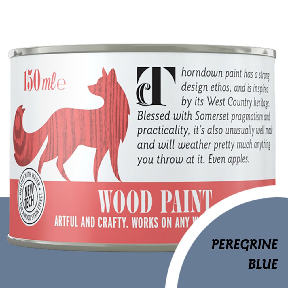 Thorndown Peregrine Blue Satin Wood Paint 150ml Image 4